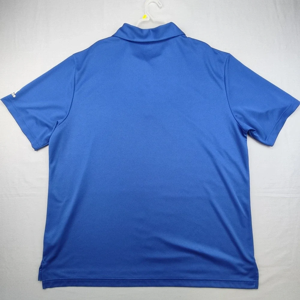 Adidas Polo Shirt Mens‎ 2XL Blue Golf Performance Short Sleeve Pique P00315
